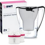 BWT AQUAlizer Home, Wasserfilter für Trinkwasser, Schwarz, inkl. 1 Magnesium Filterkartusche, filtert Kalk, Chlor, Blei & Kupfer, verbessert Geschmack, schützt Geräte