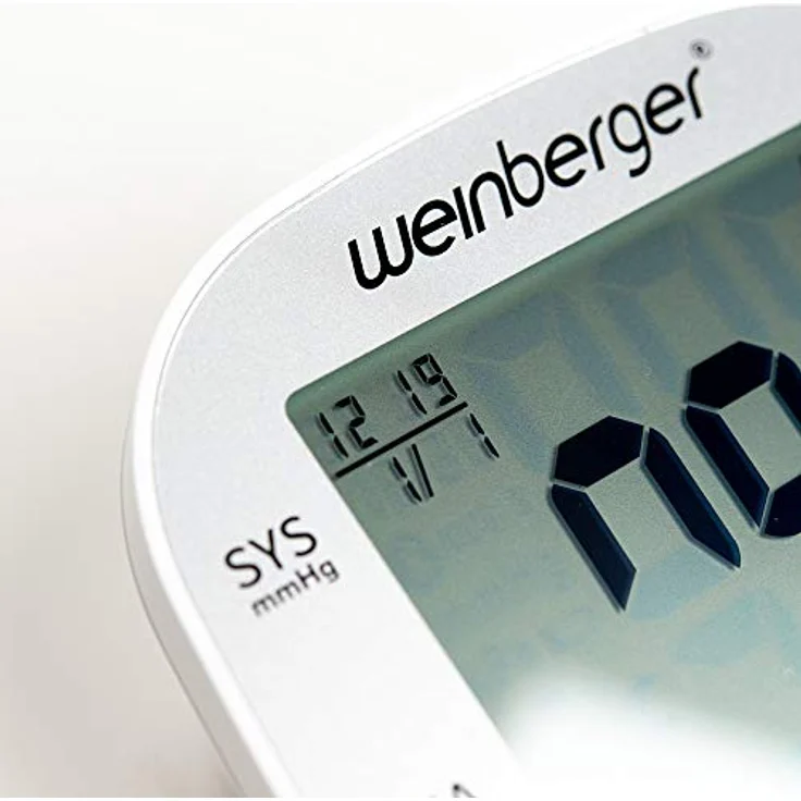 Weinberger 02273 Oberarm Blutdruckmessgerät großem Display, Speicher und Risiko-Indikator inkl. Tasche HL868VF, Großes, Gut Lesbares Display, weiß, 500 g – Bild 3