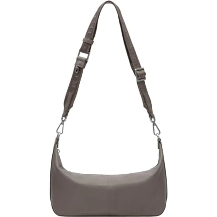 Liebeskind Paris Schultertasche S, 100% Leder, grau, 36 cm x 10 cm x 19 cm – Bild 1