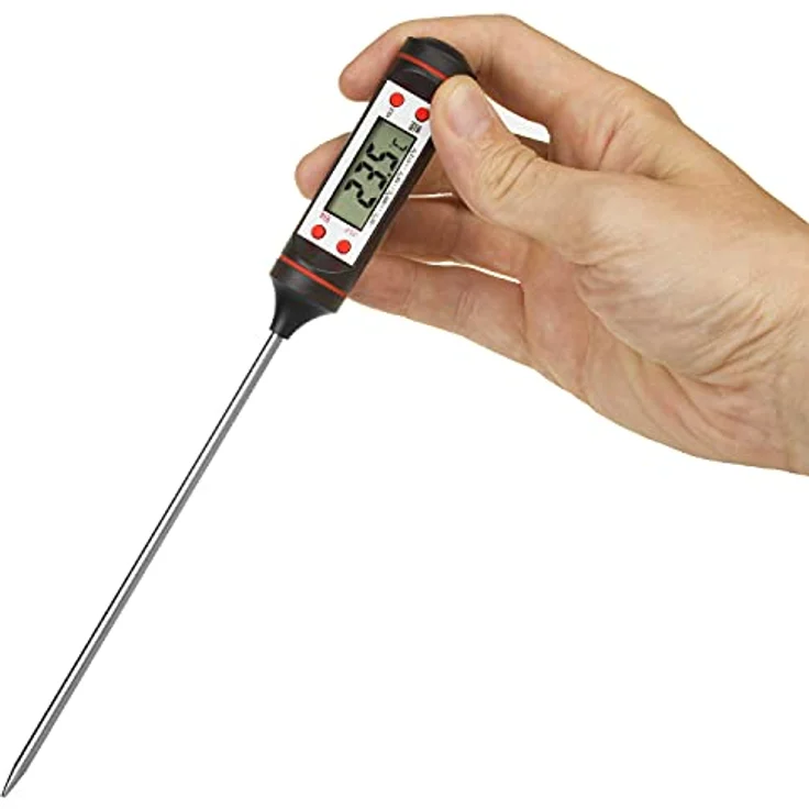 Green Blue GB178 Digitales Stiftthermometer, Lebensmittelthermometer von -50 °C bis +300 °C mit LCD-Display, 15 cm Sonde – Bild 4