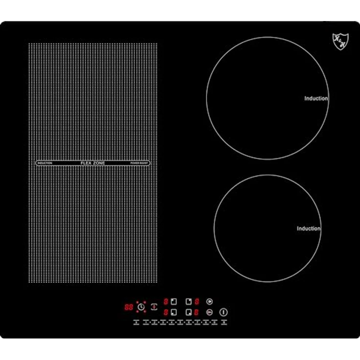 K&H Flex-Induktions-Kochfeld IN-6804HF, 4 Zonen 59cm mit 6800W, Touch-Control – Bild 1