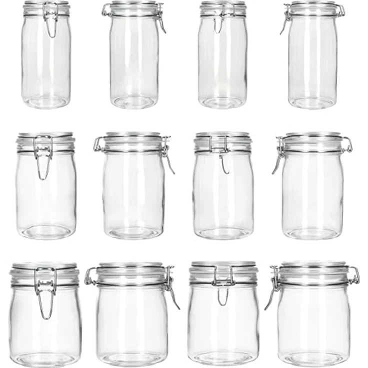 MamboCat NORMA Vorratsglas Set, 3-teilig (0,75L, 1L, 1,5L) mit Bügelverschluss, luftdicht und spülmaschinengeeignet – Bild 5