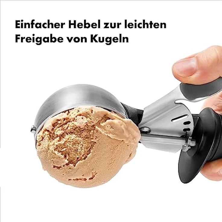 OXO Good Grips Ergonomischer Eislöffel mit praktischem Auswerfer – Edelstahl – 11,7 x 26,7 cm – Bild 3