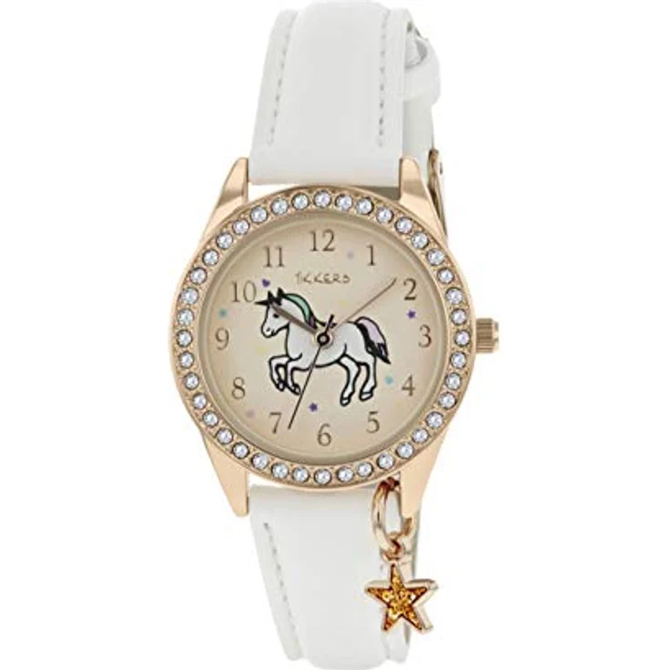 Tikkers Quarzuhr Tikkers Kid's Fashion Watch, funkelnde Kristall-Akzente, farbenfrohes Design, Set – Bild 1