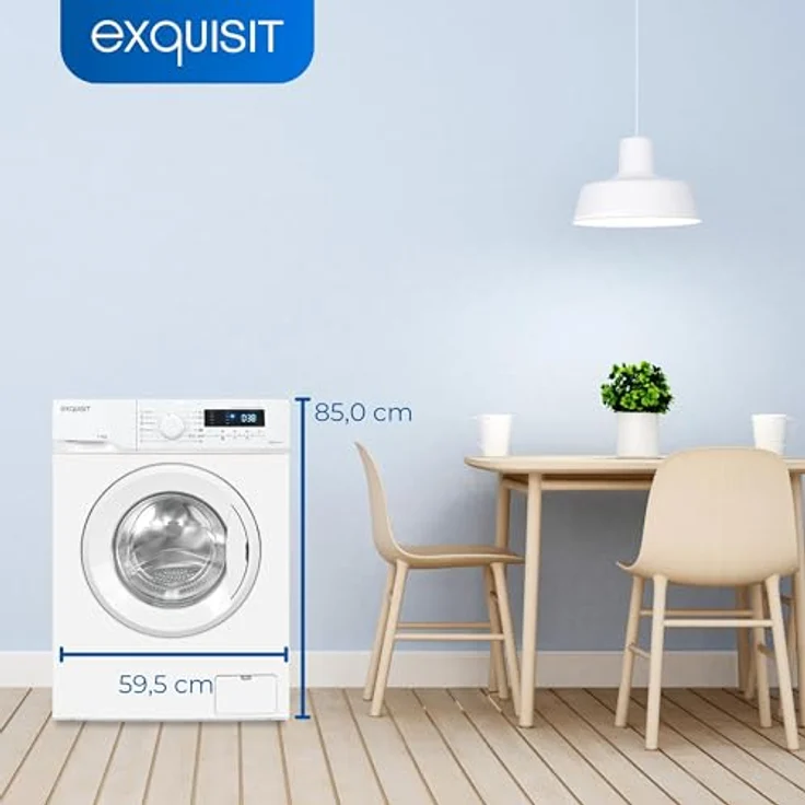 Exquisit Waschmaschine WA57014-020Aweiss | 7 kg Fassungsvermögen | Energieeffizienzklasse A | 12 Waschprogramme | Kindersicherung | Startzeitvorwahl… – Bild 4