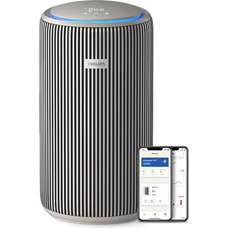 Philips AC3210/12, Luftreiniger mit HEPA-Filter, Luftreinigungsrate 500 m³/h für Räume bis 130 m², geräuscharm (47,5 dB), beige – Bild 4