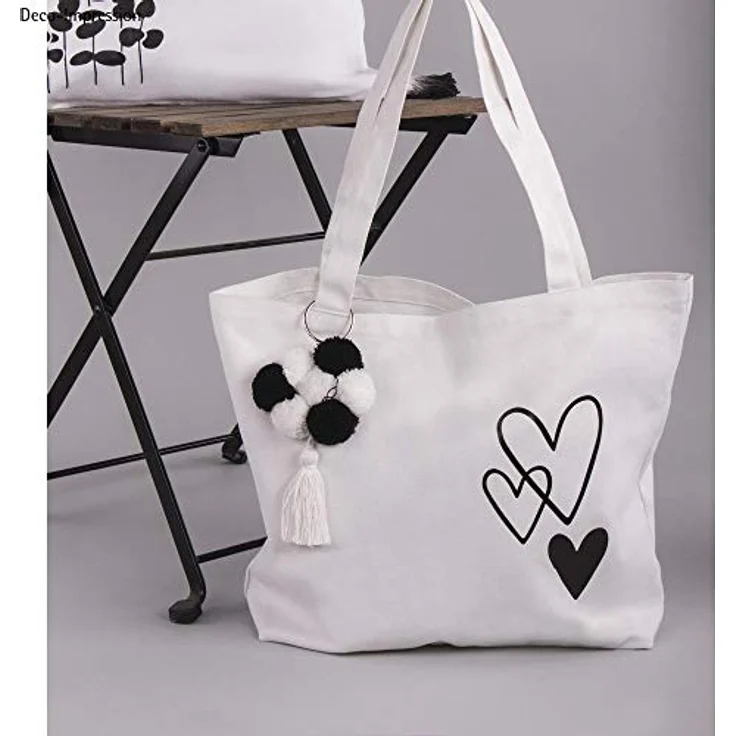 Rayher Basic Shopper, Einkaufstasche in Weiß, 46x35cm, 330g/m² – Bild 2