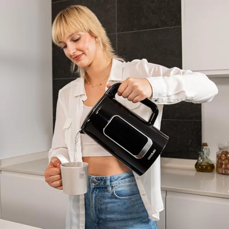 Cecotec Thermosense 500 Touch Wasserkocher 1,7L, 2200W, Edelstahl, 5 Temperaturstufen 40-100°C, Touchscreen, 360° Basis, Cool Touch, Warmhaltefunktion – Bild 4