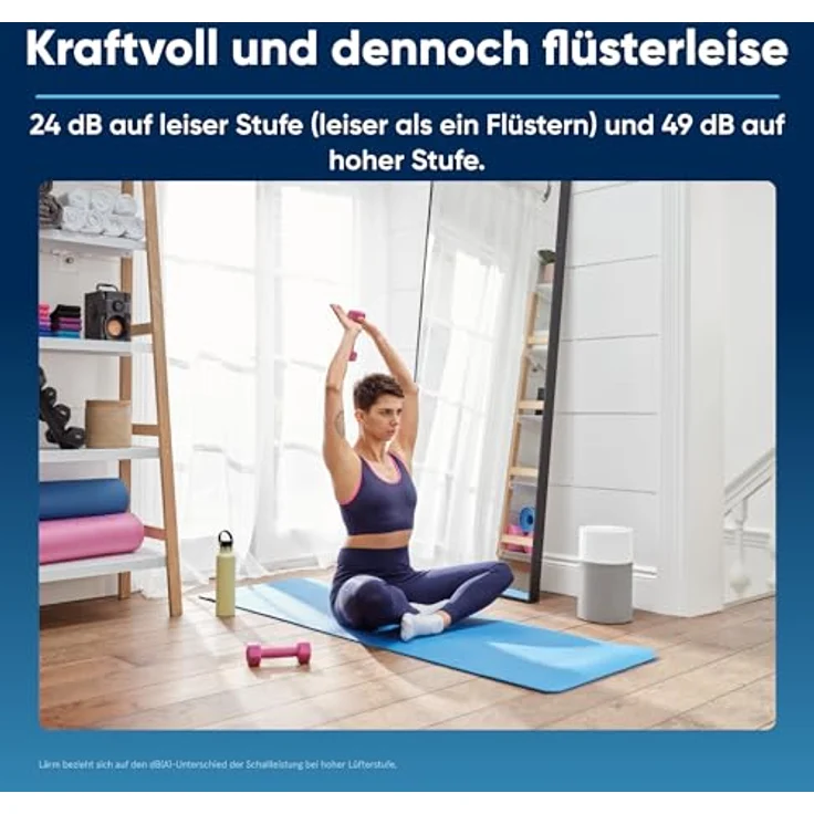 Blueair Blue Pure 511, Luftreiniger mit HEPASilent-Dual-Filtration, grauu, für Räume bis 40 m², 49 dB – Bild 3