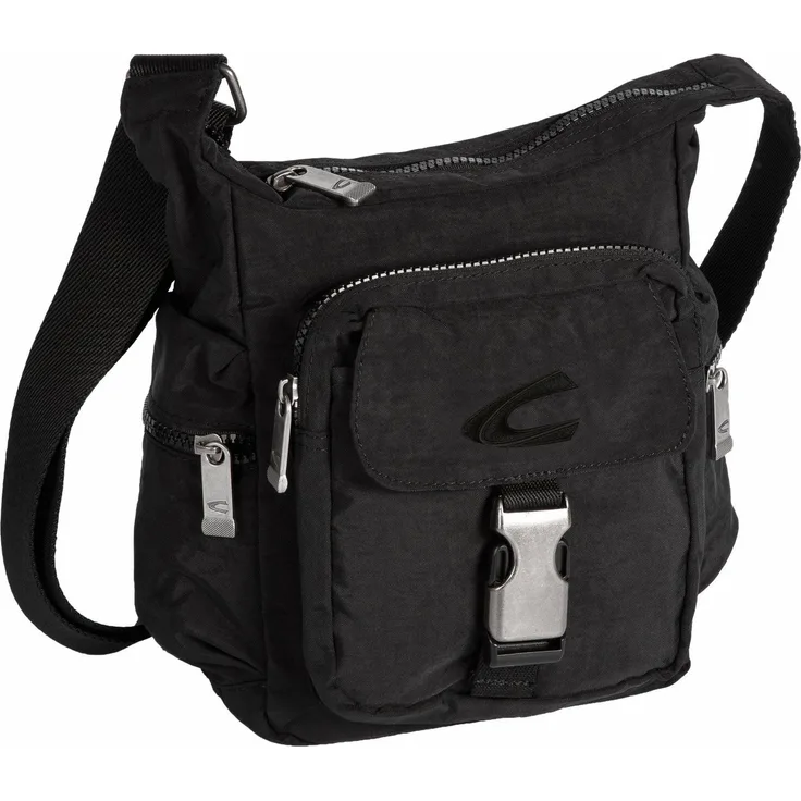 camel active Umhängetasche Journey, aus leichtem robusten Nylon, Schwarz