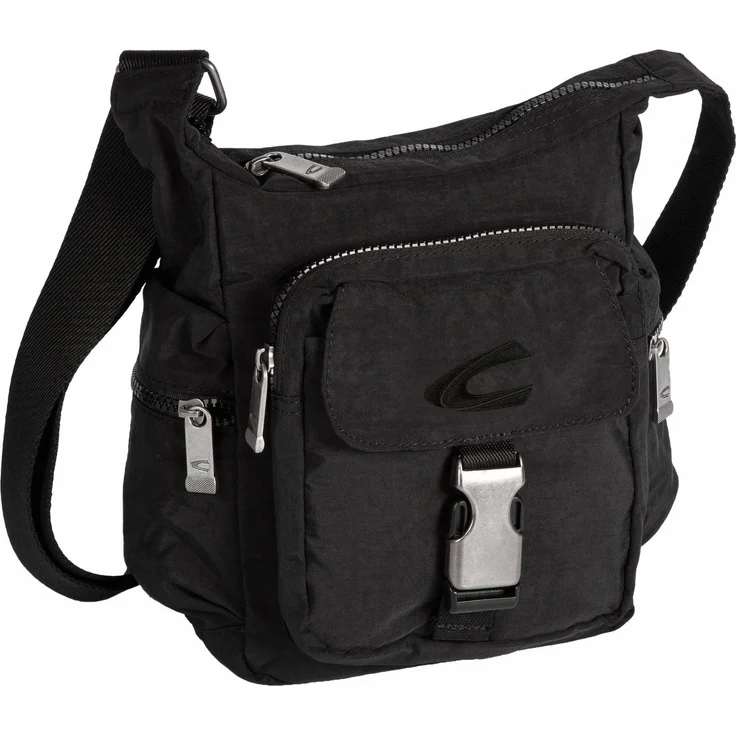 camel active Umhängetasche Journey, aus leichtem robusten Nylon, Schwarz – Bild 1