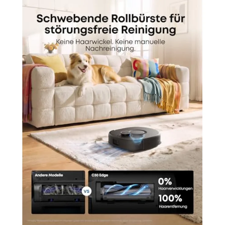 eufy C30 Edge Saugroboter mit Wischfunktion, 35.000 Pa, Kantenwischen und iPath 2.0 Lasernavigation – Bild 5
