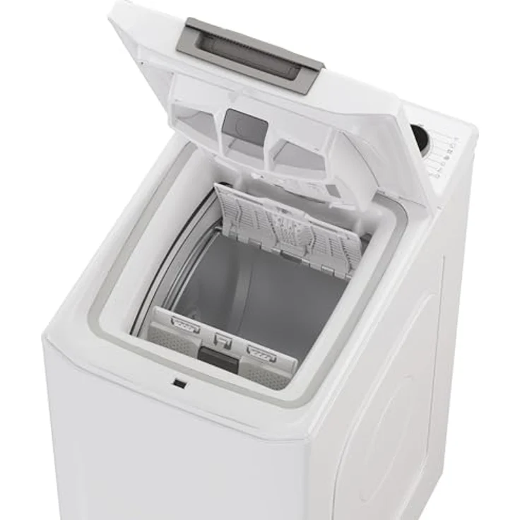 Hoover THOS486TM4-S Toplader Waschmaschine, 8 kg Füllmenge, 1400 U/min, 17 Programme, Nachlegefunktion, Weiß – Bild 6