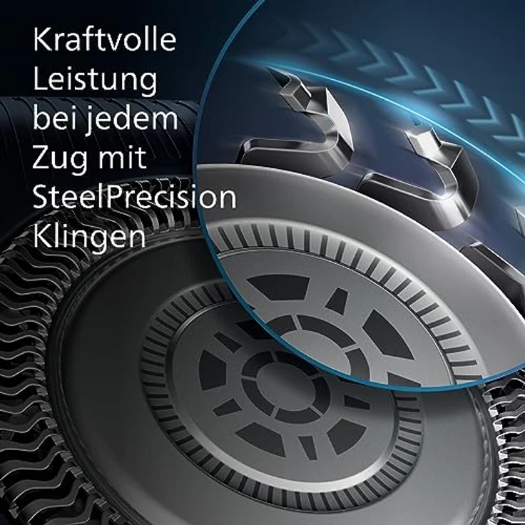 Philips Shaver S7000 Elektrischer Nass- & Trockenrasierer in Eisblau mit SkinIQ Technologie & 45 selbstschärfenden Klingen – Bild 3