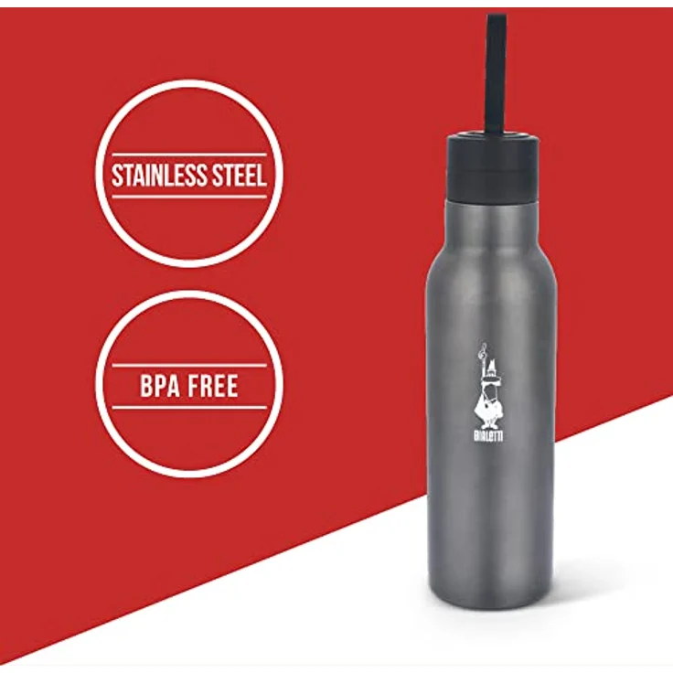 Bialetti Thermoflasche 750 ml dunkelgrau – Bild 4