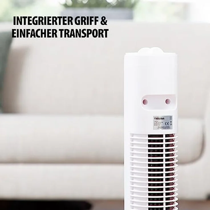 Tristar VE-5900 Turmventilator – 35 W – 73 cm Hoch – 3 Geschwindigkeitsstufen – Oszillierend 75° – Timer, Weiß – Bild 5