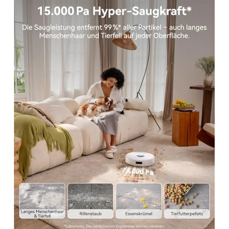 Narwal Freo Z10 Saugroboter, 15.000 Pa, Anti-Tangle-Seitenbürste, Kantenreinigung, LiDAR 4.0 Sensor mit automatischer Staubbehälter-Selbstentleerung – Bild 6