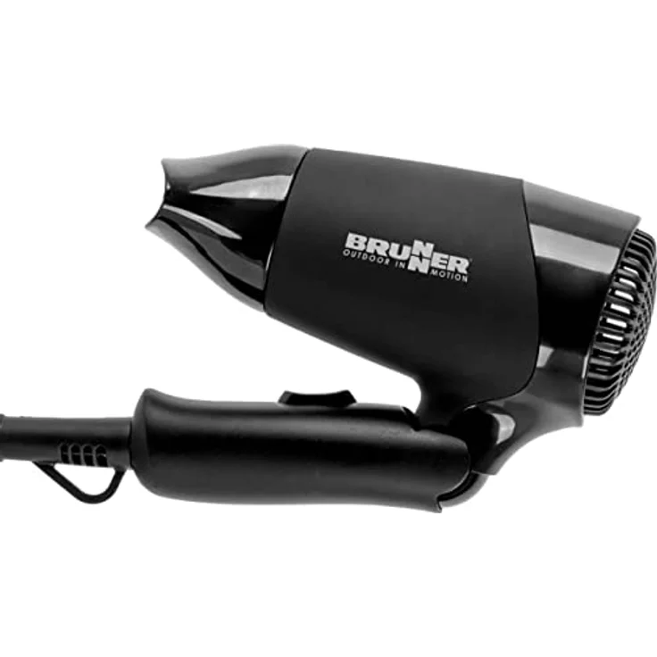 BRUNNER 7202818N Phon Reise-Haartrockner, 12 V, faltbar, platzsparend, Monsun, Schwarz – Bild 2