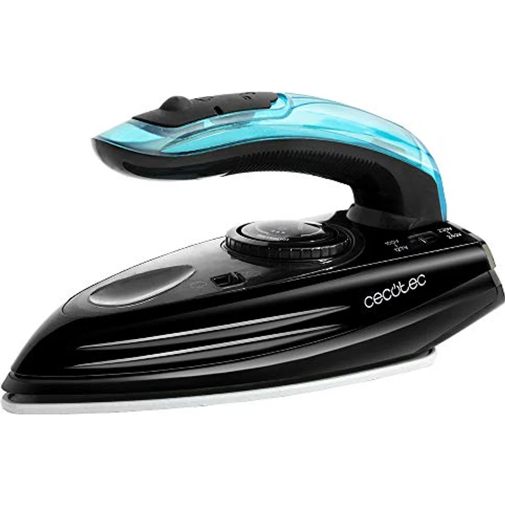 Cecotec Dampfbügeleisen GoForce 8000 Folding Titanium für Reisen,1200 W, Filter-System, 53 g/min Dampfausstoß,15 g/min durchgängige Dämpfung, 60 ml Wassertank, Titan-Slide-Sohle, Schwarz-Türkis (Fast&Furious 4000) – Bild 1