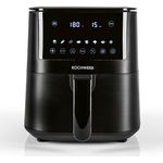 Rachs KOCHWERK Digitale Heißluftfritteuse 4,2L | Airfryer mit Touchscreen für fettarmes Garen, Grillen oder Backen ohne Öl | Erinnerungsfunktion zum Wenden | Leichte Reinigung | 1400W