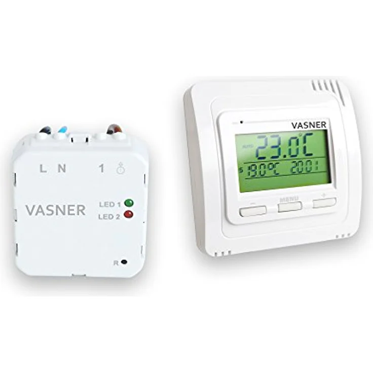 VASNER Funk Raumthermostat Unterputz Set VFTB-US für Infrarotheizungen, Elektroheizungen, weiß – Bild 2