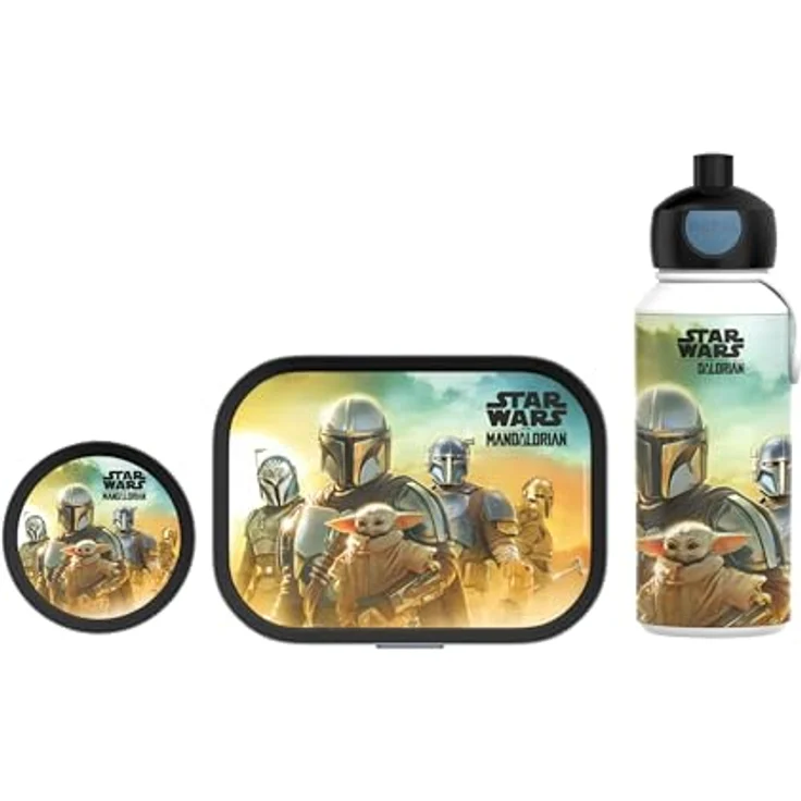 Mepal Campus Lunchset Star Wars | Fruchtbox, Bentobox & Trinkflasche | Spülmaschinenfest & BPA-frei | 300, 400 & 750 ml | Mit Fächern, Gabel & Clip-Verschluss | Perfekt für Snacks & Mahlzeiten – Bild 1
