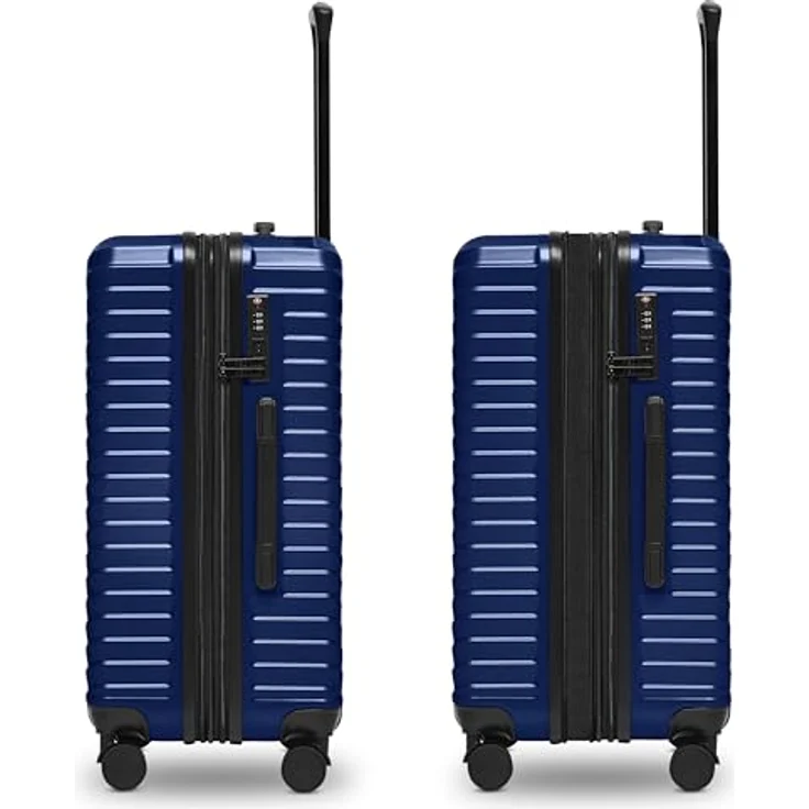 REDOLZ Ultraleicht Hartschalen Check-in Koffer | Mittelgroßer Trolley 43 x 28 x 66 cm | Leichtgewicht nur 3,4 kg | Dehnfalte 3 cm erweiterbar | 4 Doppelrollen & TSA-Schloss (Essentials 18) - Preisvergleich – Bild 2