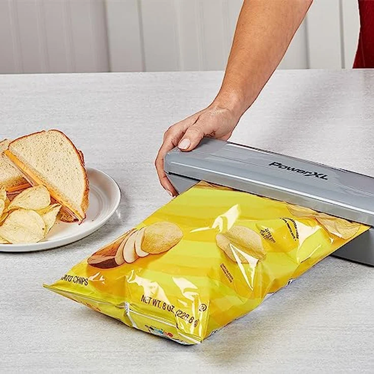PowerXL Duo NutriSealer - 6in1 Vakuumiergerät - 3 Programme - hält Lebensmittel bis zu 5x länger frisch - vakuumiert, versiegelt & wiederversiegelt Originalverpackungen - Folienschweißgerät – Bild 3