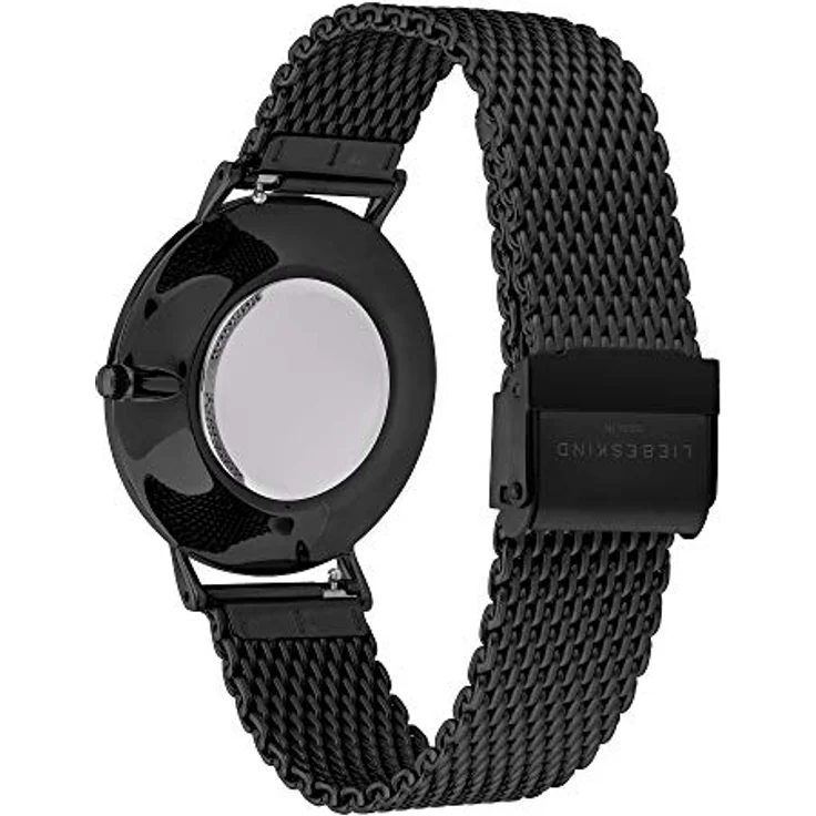Liebeskind Berlin Damen Armbanduhr Analog Quarz Schwarz LT-0190-MQ, Edelstahl-Gehäuse 38 mm, kratzunempfindliches Mineralglas, schwarzes Edelstahlarmband, wasserdicht bis 5 Bar – Bild 4