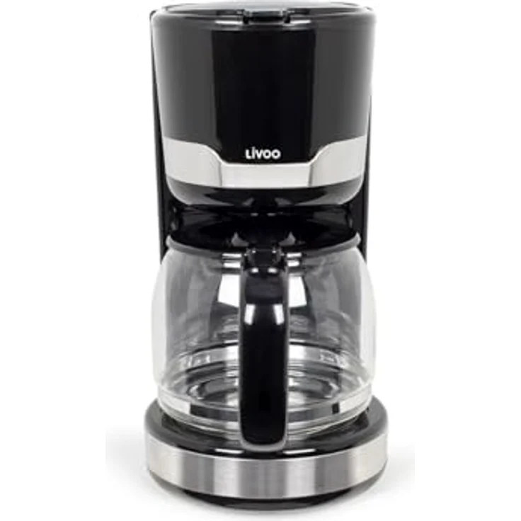 Livoo Elektrische Kaffeemaschine DOD201 – 14 Tassen, 1000 W, wiederverwendbarer Filter, Warmhaltefunktion, Anti-Tropf-System, Schwarz – Bild 1