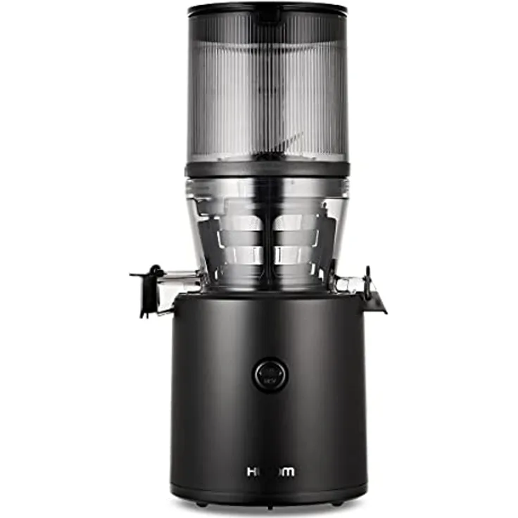 HUROM | Slow Juicer | Entsafter Gemüse und Obst | H320N | Elektrische Kaltpresse | Ruhiger Motor | Leicht zu Reinigen | mit Großem Behälter und Siebfilter| 2l | 200 Watt | BPA Frei | Schwarz