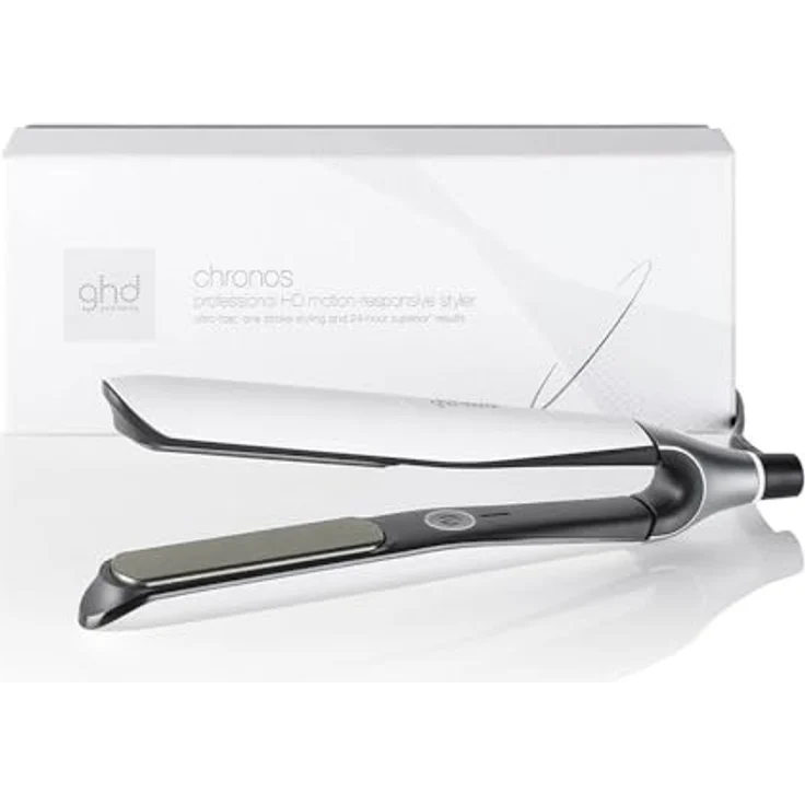 ghd chronos Styler weiß – professioneller Haarglätter mit neuer HD-Motion-Technologie und der optimalen Stylingtemperatur von 185ºC, 3-mal schneller, – Bild 1