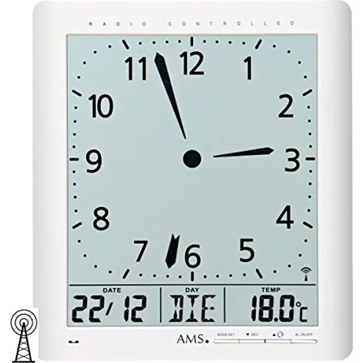 AMS Wanduhr Digital 5896