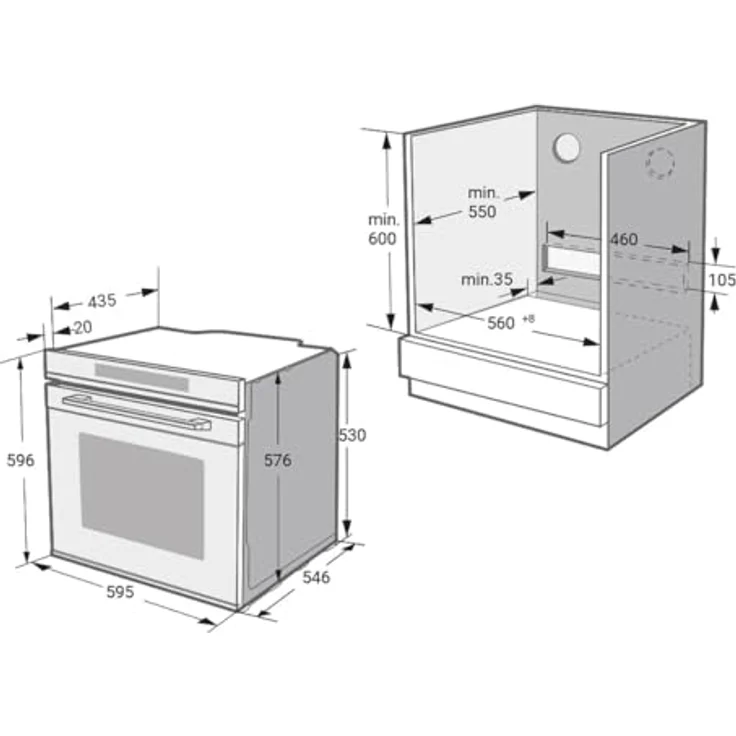 KKT KOLBE Backofen SET8019IH859RL, Einbau-Backofen mit Pyrolysereinigung und Induktionskochfeld, 7000W Leistung – Bild 8