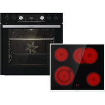 Bild für Gorenje BLACK SET 4 PYROLYSE Einbau-Herdset mit Glaskeramik-Kochfeld