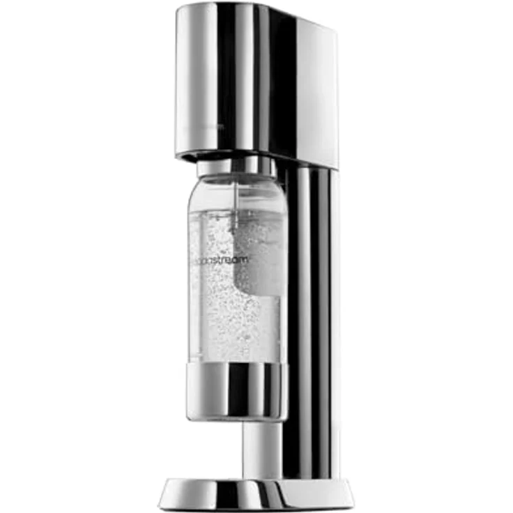SodaStream® enso™ Premium Wassersprudler | Edelstahl-Design von Naoto Fukasawa | inkl. 1 L BPA-freie Flasche & Reinigungstuch | Einfaches CO2-Wechsel-System, Silber – Bild 1