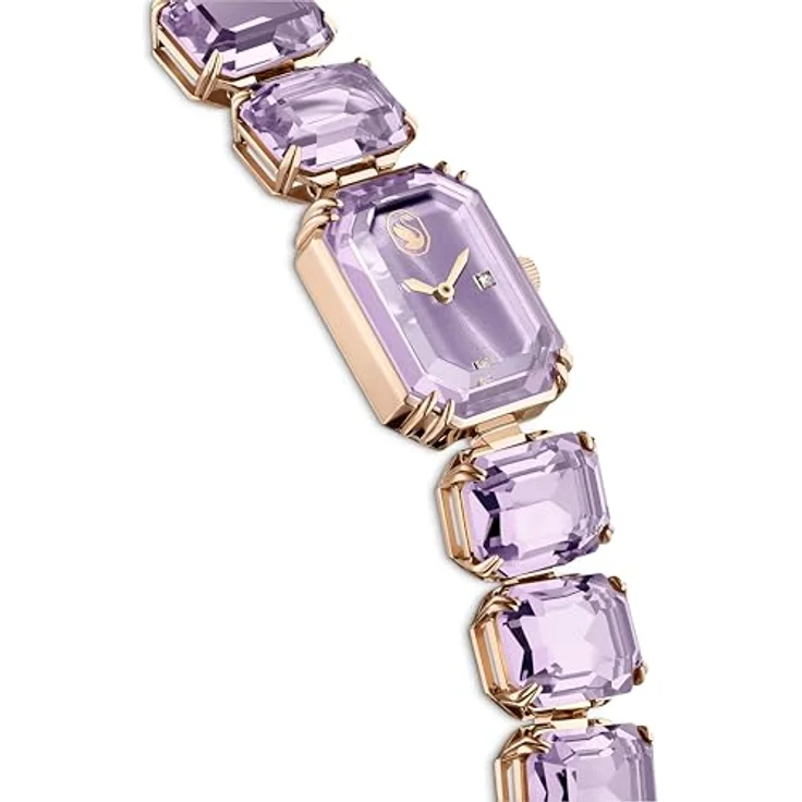 Swarovski Quarzuhr MILLENIA 5722364, Damenuhr mit lilafarbenem Zifferblatt, Edelstahlarmband, Swiss Made, wasserdicht bis 50 Meter – Bild 5