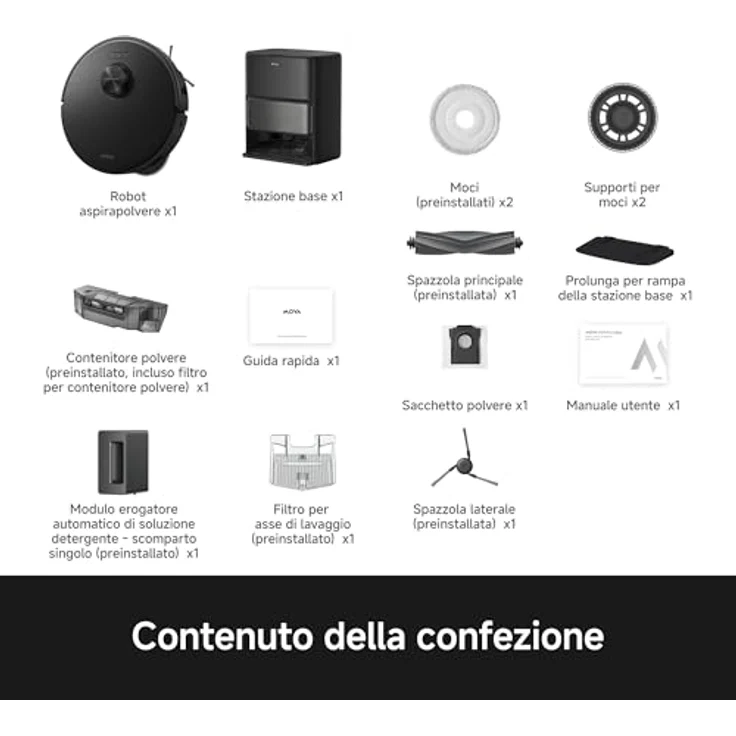 MOVA P70 Pro Ultra, Roboterstaubsauger & Wischmopp, 30000Pa, LDS Navigation, RGB AI Hindernisvermeidung, Selbstreinigende Basis, Schwarz – Bild 9