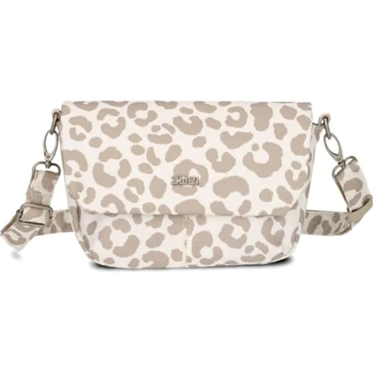 ZWEI Bodybag Mademoiselle M40, Umhängetasche aus genarbtem Kunstleder, 16 x 26 x 7 cm, Nude Damen – Bild 2