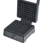 Severin WA 2125 Waffeleisen, 1600 W, hochwertige Keramikbeschichtung, Schwarz-Anthrazit, mit Kontrollleuchte