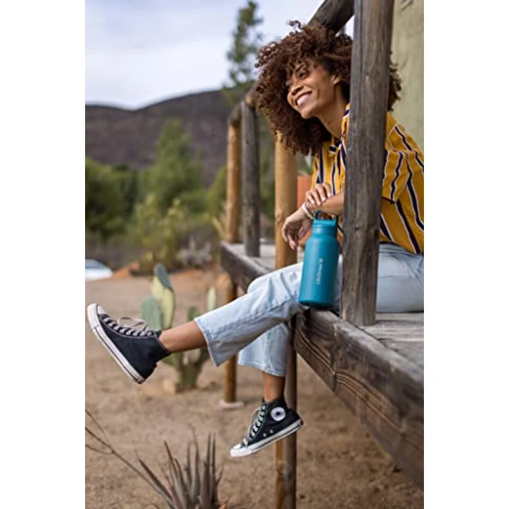 LifeStraw Wasserfilterflasche Go 2.0 schwarz Edelstahl isoliert 1 Liter-Schwarz - BPA-frei, 2-Stufen-Filter, 1 Liter Fassungsvermögen – Bild 8