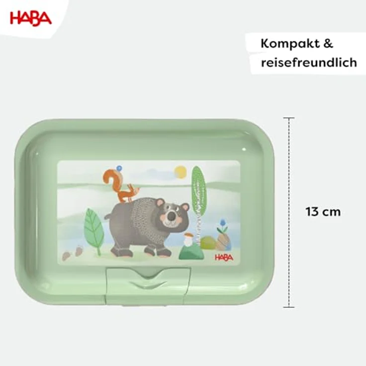 Haba Brotdose Wald, BPA-frei, spülmaschinengeeignet, 13 × 18 × 6,5 cm, kinderfreundliches Design – Bild 6