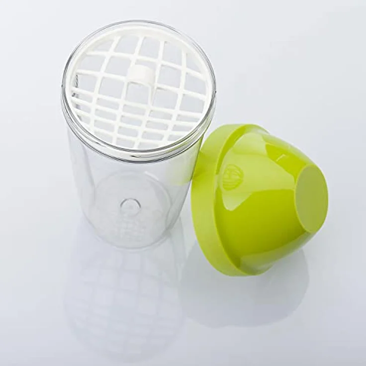 Westmark Mix- und Schüttelbecher, Shaker mit herausnehmbarer Mixscheibe, Füllvolumen: 0,5 Liter, Kunststoff, Maxi, Grün-Transparent, 3090227A – Bild 4