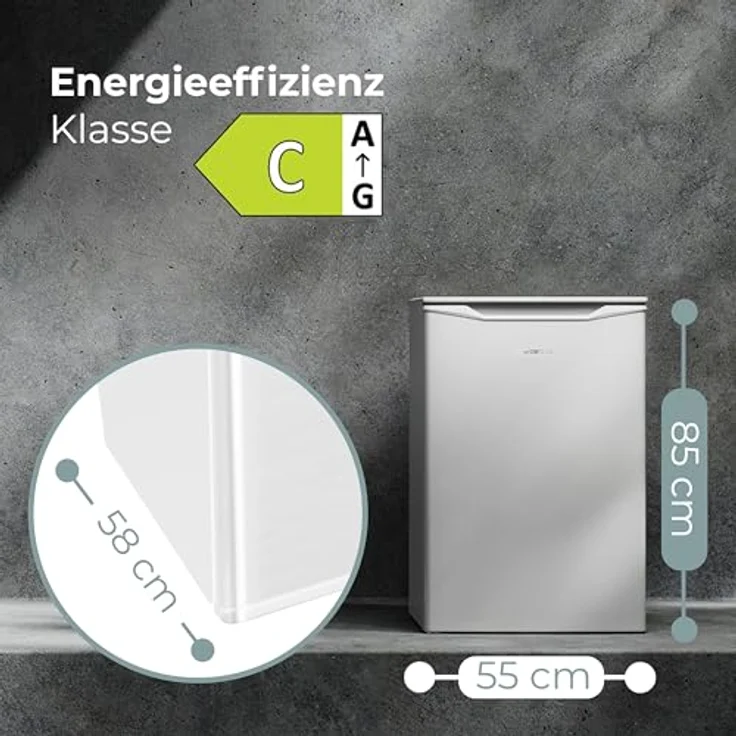 Clatronic GS 102, kleiner Gefrierschrank mit 87 Liter, leise 40 dB, 3 Schubladen, bis zu -18°C, weiß – Bild 6