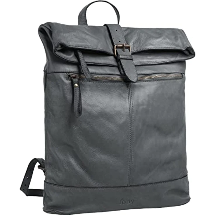 forty° Tagesrucksack, echt Leder, Vintage Charme, Made in Italy, 30 cm x 30 cm, 3 l Volumen – Bild 2