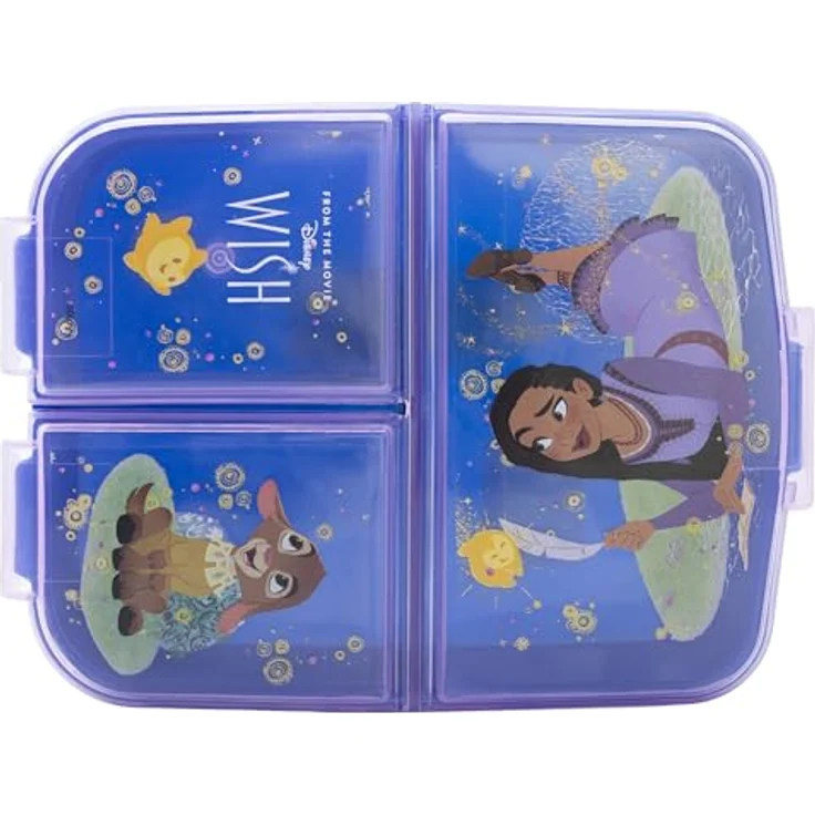 Tinisu Lunchbox Wish, Brotdose für Kinder mit 3 Fächern, Kunststoff, 19,5 cm x 16,5 cm x 6,5 cm – Bild 2