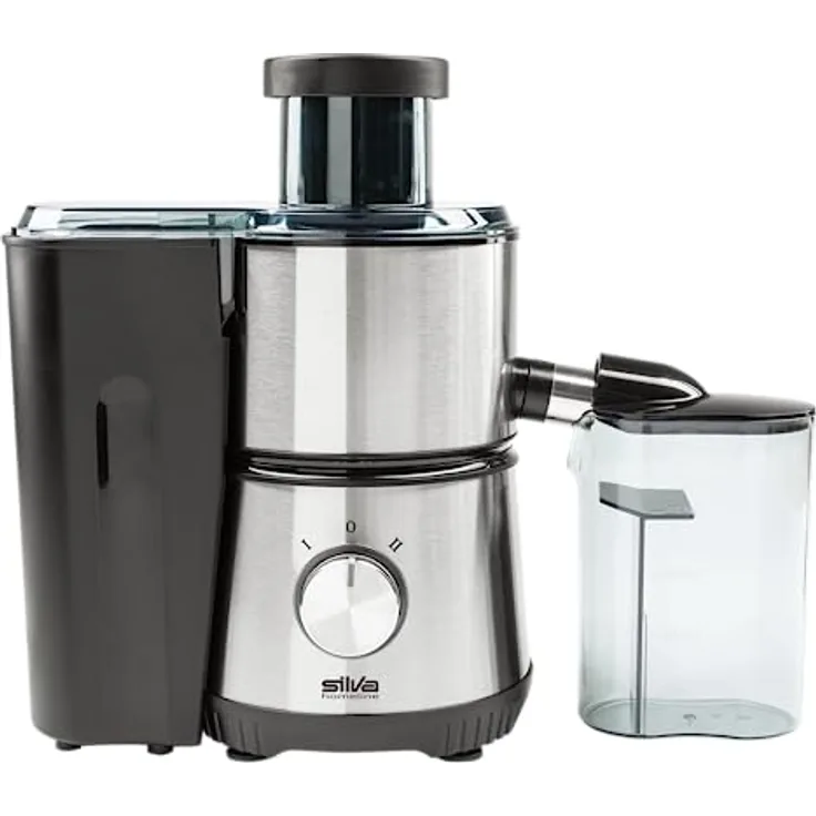 Silva Schneider AE 2340 Entsafter für Obst und Gemüse, aus Edelstahl, 400 Watt, leichte Reinigung, 350 ml Saftbehälter