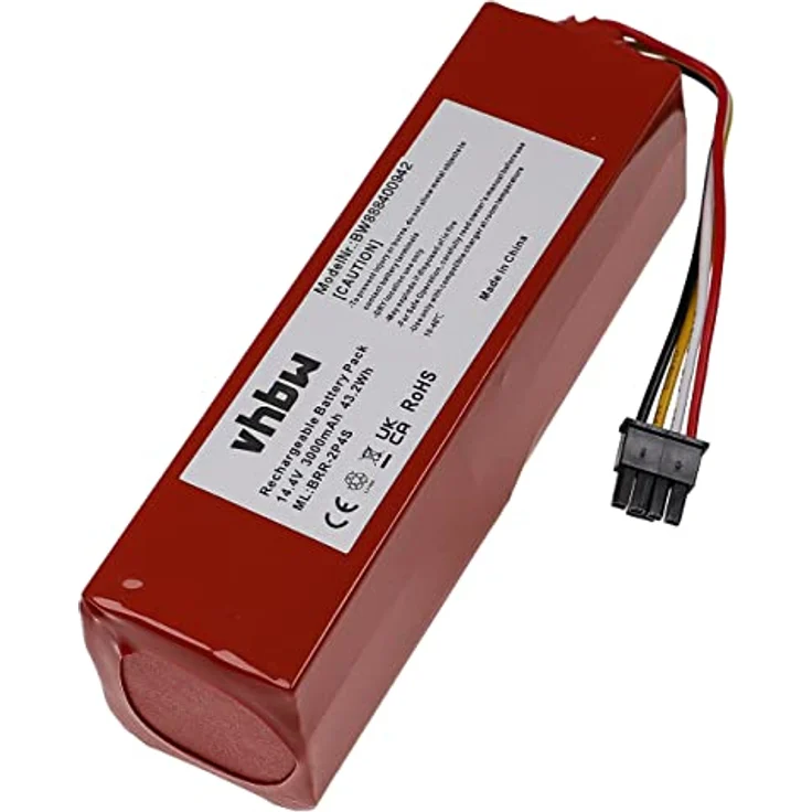 vhbw Akku kompatibel mit Xiaomi Roborock Mi First Generation SDRJQR01RR Saugroboter (3000 mAh, 14,4 V, Li-Ion) - Austausch-Akku mit 43,2 Wh Nennenergie – Bild 2