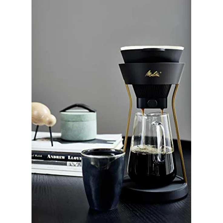 Melitta Momentum AMANO Kaffeebereiter, schwarz-gold mit Filterverschluss und Tropfschutz – Bild 5