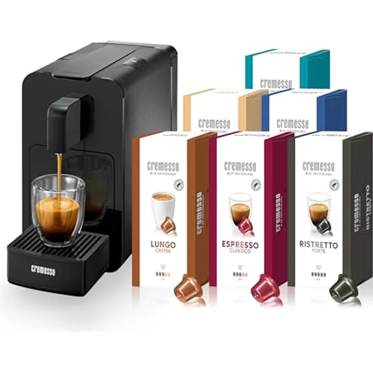 Cremesso Kaffeekapselautomat Viva Elegante - Volca, schwarze Kapselmaschine mit Lungo Grande Funktion, Energiesparmodus und Aroma-Vorbrühpause – Bild 7
